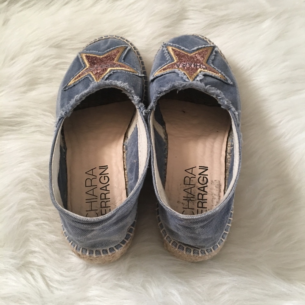 Chiara Ferragni Blue and Pink Espadrilles - Picture 6 of 6